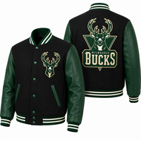 Veste bomber d'hiver en coton brodé chenille pour homme, style varsity, patchwork, personnalisable sur le devant, logo personnalisé