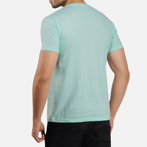 T-shirt à manches courtes bleu clair pour homme, col rond, coupe classique, avec impression photo de Los Angeles, tissu jersey décontracté - Product Image 5
