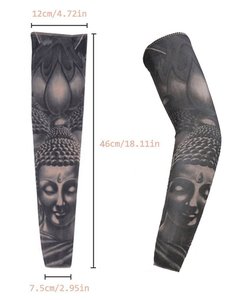 Mangas de Ciclismo con Diseño de Tatuaje, Protección Anti-UV para Adultos, Unisex, Material de Poliéster - Product Image 2