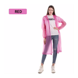 <b>Yellow</b> Long Waterproof <b>Raincoat</b> <b>Women</b> Button Closure Solid Color Outdoor Wear Regular Fit Thin Polyester Coat - Product Image 4