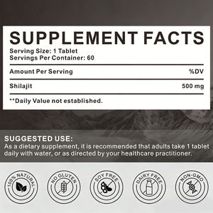 Comprimés de Shilajit de l'Himalaya de la meilleure qualité, 100 % purs et naturels, de qualité alimentaire, pour soutenir l'immunité, l'énergie et la résistance. - Product Image 3