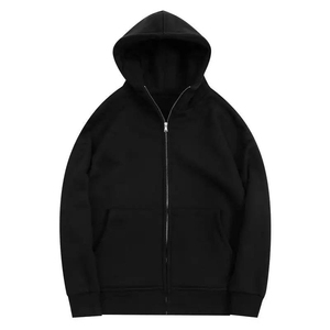 Custom Men's Zip <b>Hoodie</b> Knitted <b>Long</b> Sleeves Blank Zipper High Quality Polyester/Cotton <b>Oversized</b> Heavy Weight Winter Streetwear - Product Image 2