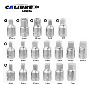 Jeu de douilles à clé pour bouchon de vidange d'huile TAIWAN CALIBRE 18 pièces 3/8" - Product Image 3