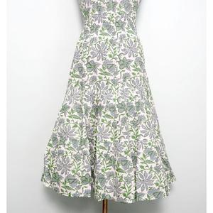 Robe midi à imprimé floral multicolore, robe d'été à manches longues, robe en coton tendance, tenue de soirée occidentale, robe une pièce pour femmes - Product Image 2