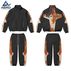 Streetwear Windbreaker Jacket And <b>Trouser</b> Fashion Training & jogging Wear Windbreaker <b>Zip</b> Up Nylon Tracksuits Set For Men - Product Image 1