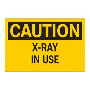 Señal de Advertencia de Rayos X en Uso, Amarilla y Negra, Señal de Seguridad Montada en la Pared para Áreas de Rayos X - Product Image 1