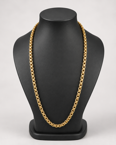 Collier tendance en chaînes plaqué rhodium en laiton style hip-hop pour hommes et femmes, personnalisable, étanche, bijoux fins avec sertissage clos - Product Image 1