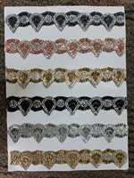Fourniture en gros de bordure en dentelle ornée de pierres brillantes et de broderie de cristaux perlés exquise pour robes de soirée et vêtements de mode