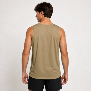Men's Breathable Mesh Sleeveless Vest Solid Color V-Neck Tank Top Summer Regular Fit Adult Sports Jersey For Baskets Ball - Product Image 2