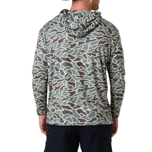Camisa de Manga Larga con Capucha de Camuflaje para Hombre, Corte Regular, Secado Rápido, Tejido de Poliéster, Ropa Casual de Verano - Product Image 4