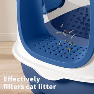 "XL Smart Plastic <b>Cat</b> Litter <b>Box</b> Large Space Practical & Cost Effective" - Product Image 3