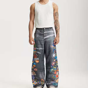 Custom Streetwear Vintage Raw Red Tornado Selvedge <b>Jeans</b> Denim Pants Baggy Fit Men Trouser Men's Raw Denim <b>Jeans</b> Whole Sale 2024 - Product Image 4