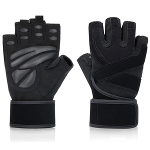 New Customized Logo <b>Weight</b> Lifting Half Finger Breathable Lightweight Non-Slip Polyester Gym Fitness <b>Gloves</b> for Unisex - Product Image 5