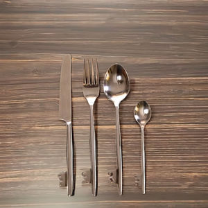 ชุดเครื่องใช้บนโต๊ะอาหารโลหะมีดสเตนเลสสตีลชุดช้อนส้อมสำหรับปาร์ตี้แบบยั่งยืนมีดสำหรับวางบนโต๊ะ - Product Image 1