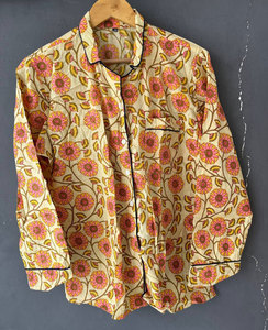 Conjunto de pijama estampado de algodón suave de primera calidad para mujer, ropa de dormir cómoda de dos piezas, ropa de dormir para el hogar - Product Image 2