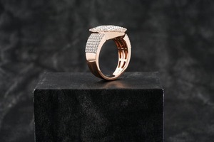 Hot Selling VVS Moissanite 925 Sterling Gold-Plated Wedding Engagement <b>Ring</b> Gift Ideas <b>Men</b> Women HipHop Style GIA Diamond - Product Image 2