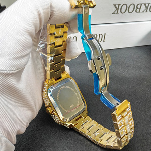 Nuevo Reloj de Cuarzo Cuadrado para Hombre, Relojes de Pulsera Masculinos de Lujo con Diamantes, Estilo Hip Hop, Relojes de Hombre con Cristales Brillantes - Product Image 5