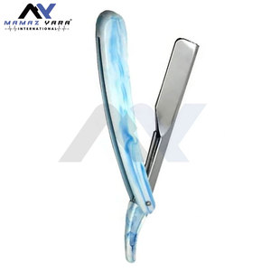 มีดโกนหนวดแบบใช้แล้วทิ้ง ด้ามจับพลาสติกแบบรักษ์โลก ยี่ห้อ New Perfect Shave ใบมีดโกนตรงทำจากสแตนเลส - Product Image 4