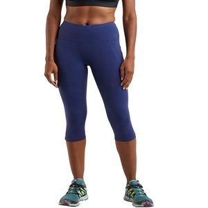 Customized Design Capri Yoga Pants Women High Waisted Breathable Quick Dry Workout <b>Athletic</b> Gym Exercise Running - Product Image 1