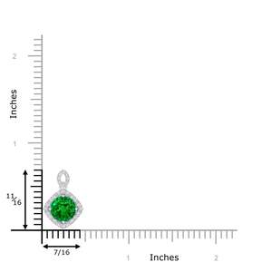 14K <b>Solid</b> <b>Gold</b> Natural Round Emerald Vintage Inspired <b>Pendant</b> With Diamond Halo Fine Jewellery May Birthstone Gift For Her 2026 - Product Image 2