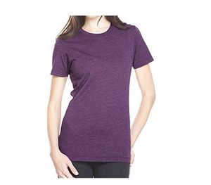 Camiseta Corta para Mujer, Ecológica, Transpirable, Antiarrugas, Antipilling, de Secado Rápido, Cuello en V, Corte Regular, de Poliéster Teñido Liso - Product Image 5