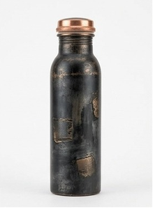 Botella de Cobre Puro 100% de Diseño Árabe Patton, Color Verde, Portátil, para Viajes - Product Image 4