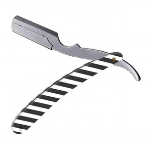 (Blade Not Included) Wood Stainless Steel Non Slip Folding Vintage Barber Straight Edge Razor Holder Old Fashioned Manual Shaver - Product Image 5