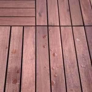 แผ่นไม้พลาสติกคอมโพสิตแบบทำมือทันสมัยเป็นมิตรกับสิ่งแวดล้อมกระเบื้องปูพื้นขนาด300x300มม. ลวดลาย12แผ่นสำหรับกลางแจ้ง - Product Image 5