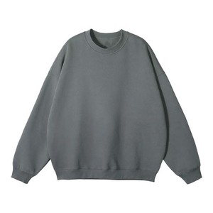 Suéter Clásico de Gran Tamaño con Cuello Redondo, Color Sólido, Tejido de Algodón, para Hombre, Otoño, Casual, Corte Regular - Product Image 2