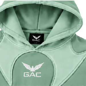 Ensemble sweat à capuche et pantalon de survêtement vert menthe oversize unisexe, style streetwear décontracté, coupe ample, tenue assortie - Product Image 4