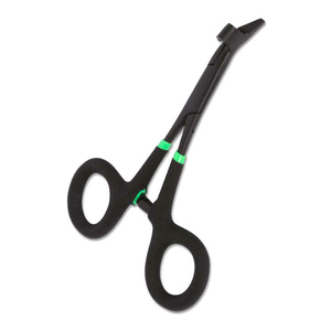 Pince de pêche d'extérieur à pointe courbée de 5,5 pouces, verte/noire, avec poignée et broche, pour retirer les hameçons - Product Image 1