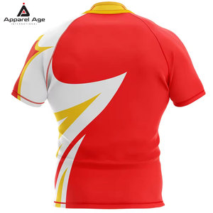 เสื้อรักบี้ขายตรงจากโรงงาน ผลิตตามสั่งสำหรับทีม ระบายอากาศได้ดี เป็นมิตรกับสิ่งแวดล้อม ผลิตจากโพลีเอสเตอร์ 100% ชุดฝึกซ้อมกีฬา - Product Image 3
