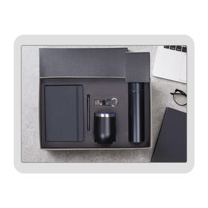 Business Gift Set PU <b>Leather</b> <b>Diary</b> Premium Pen Keychain Coffee Tumbler Water Bottle Personalized Customized Color Embossed - Product Image 4