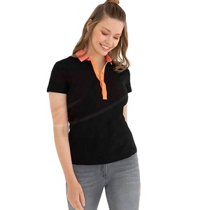 เสื้อโปโลผู้หญิง OEM ออกแบบเองได้ ผ้าฝ้าย แขนสั้น สวมใส่สบาย ระบายอากาศดี รับผลิตจำนวนมาก - Product Image 1