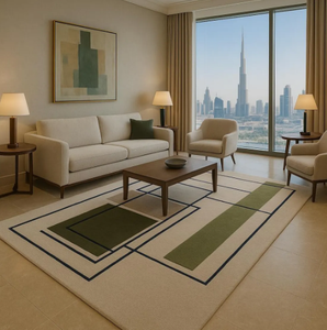 Alfombra KNOT RUG de lana hecha a mano, de alta calidad, ecológica, antideslizante, multicolor, para sala de estar, habitaciones infantiles, hoteles y oficinas. - Product Image 1