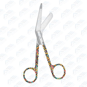 Tijeras para Vendajes con Diseño Abstracto Vintage Único, Tijeras de Emergencia para Primeros Auxilios, Instrumentos Médicos - Product Image 2