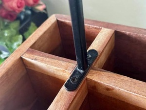 Modern Style Wooden Waterproof Multifunctional Non-Folding Cutlery Holder Tabletop Flatware <b>Storage</b> Caddy - Product Image 2