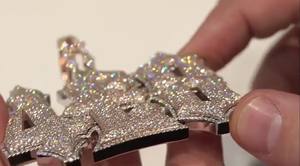 CONCEPTION Christian Grand Pendentif Aigle Personnalisé Moissanite VVS Argent 925 Or 14 carats Bicolore Bijoux Hip Hop pour Hommes Femmes - Product Image 3