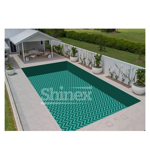 Carreaux de piscine de style mosaïque complexe avec finition brillante pour embellir les sols, les murs et les lignes de délimitation des piscines de villas - Product Image 1