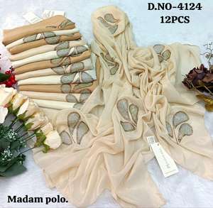 Pañuelo de Encaje Floral de Algodón y Chifón para Mujer, Tela Suave, Transpirable y Amigable con la Piel para Uso Diario en Exteriores en Invierno - Product Image 2