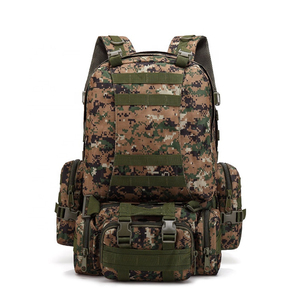 Tactical <b>Backpack</b> <b>Nylon</b> MOLLE System 36-56L Outdoor Activities Unisex Softback Zipper Closure Green - Product Image 6