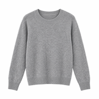 Pull en laine mérinos, cachemire et soie, style coréen, doux et moelleux, col rond, couleur unie, pour femme, chic et décontracté