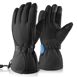 Guantes de Esquí de Cuero Estampados Cálidos para Invierno, Deportes al Aire Libre para Esquí y Snowboard, Antideslizantes - Product Image 5