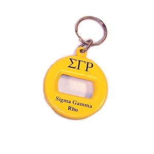 Sigma Gamma Rho Bottle Opener Keychain Sorority Metal Key <b>Ring</b> Portable Beverage Opener <b>Greek</b> Organization Accessory for Women - Product Image 1