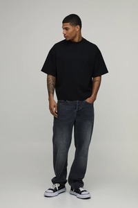 mens oversized boxy fit t shirt drop shoulder loose fit heavy cotton streetwear blank <b>tshirt</b> custom logo supplier - Product Image 6