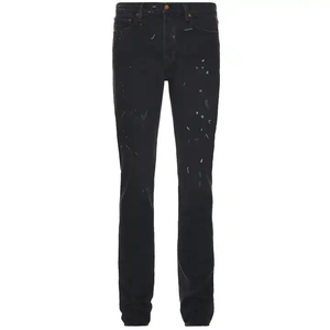 Jeans slim fit noirs sur mesure pour hommes et femmes - Product Image 2