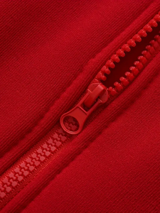 Premium Men's Contrast Zip Hoodie <b>Jacket</b> <b>Red</b> Black Horizontal Stripe Fleece Sweatshirt Full Zip Streetwear Casual <b>Hooded</b> Top Fit - Product Image 5