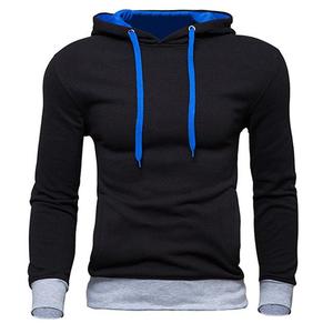 Wholesale Men's <b>Hoodie</b> Pullover 100% Cotton Casual Solid Color Breathable Pocket Winter Customized Logo Design - Product Image 3