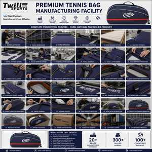 Custom <b>Navy</b> Blue Luxury Sport Duffle <b>Bag</b> with Red Stripe Zipper Closure Waterproof Large Capacity Durable Canvas Material - Product Image 6