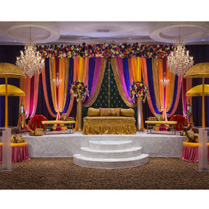 Décoration de scène personnalisable pour la grande nuit de Sangeet, prix abordable, thème arabe, décoration de mariage Mehndi / Cérémonie Haldi USA - Product Image 1